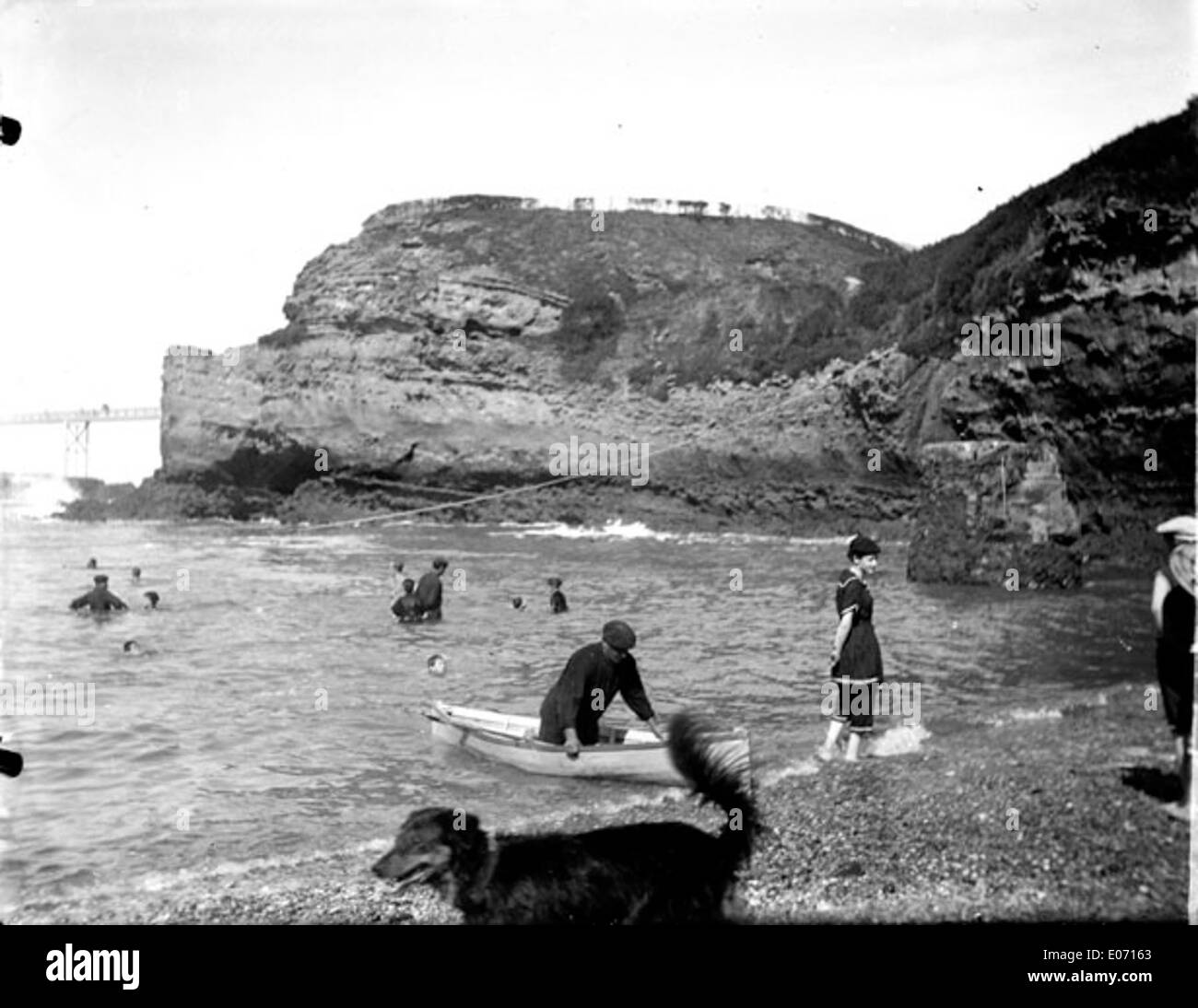 Port Vieux, Biarritz, octobre 1891 Stock Photo