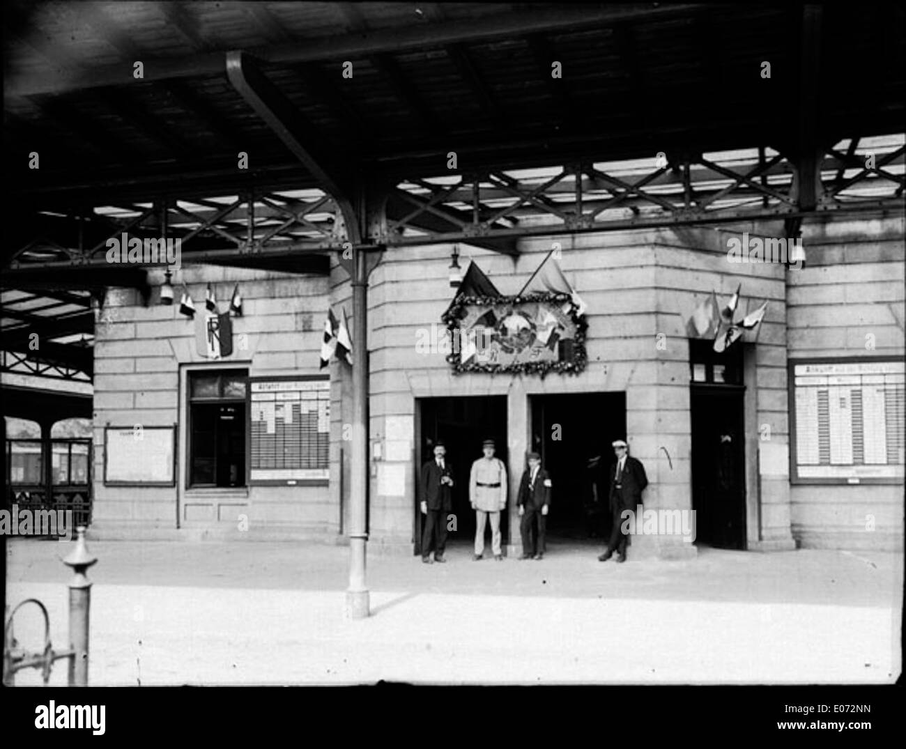 Entrée de la gare de Bingerbrück (RhénaniePalatinat), années 1920