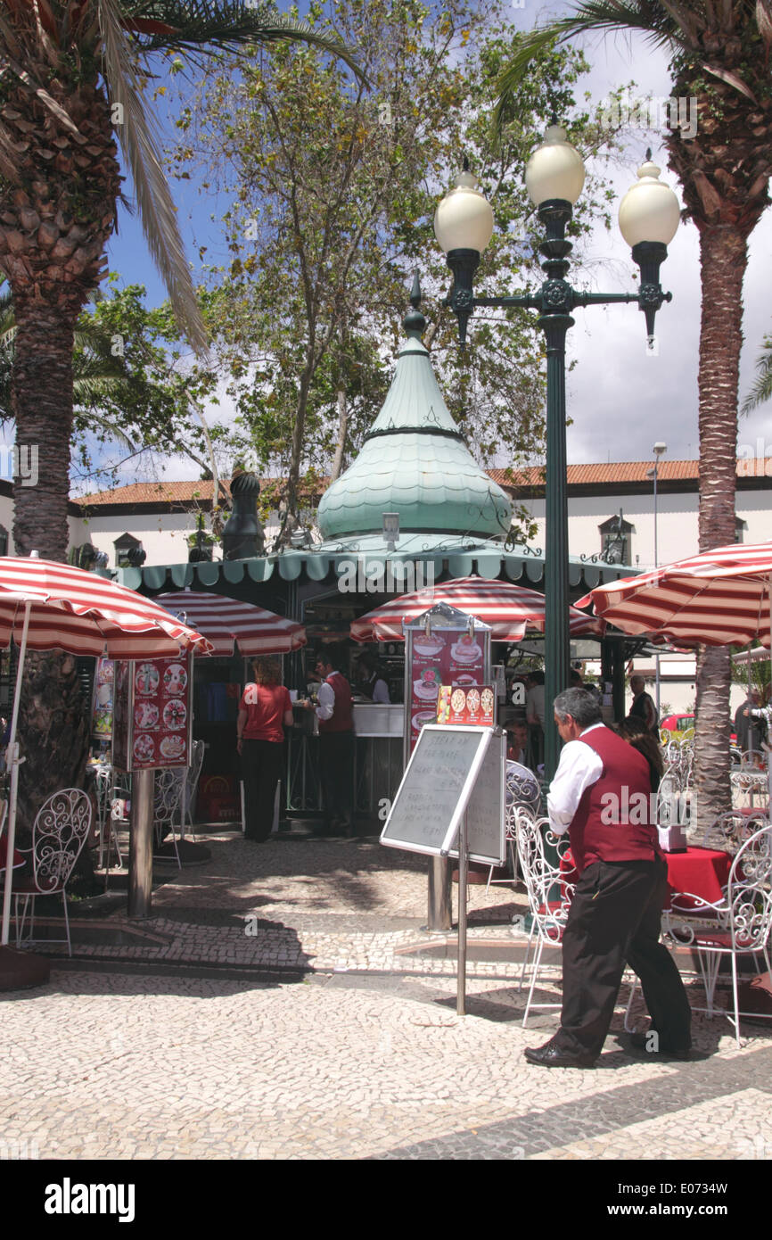 Cafe near the Marina Funchal Madeira Stock Photo