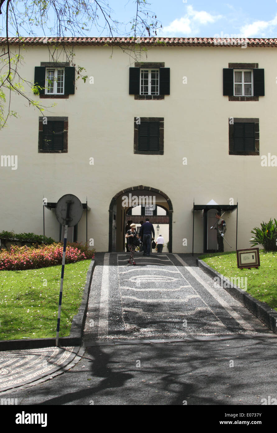 Entrance to Palacio de Sao Lourenco Funchal Madeira Stock Photo