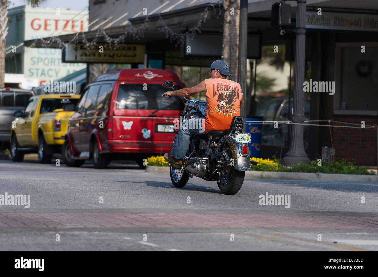 Main Street Leesburg, Florida during the 2014 Leesburg Bikefest annual