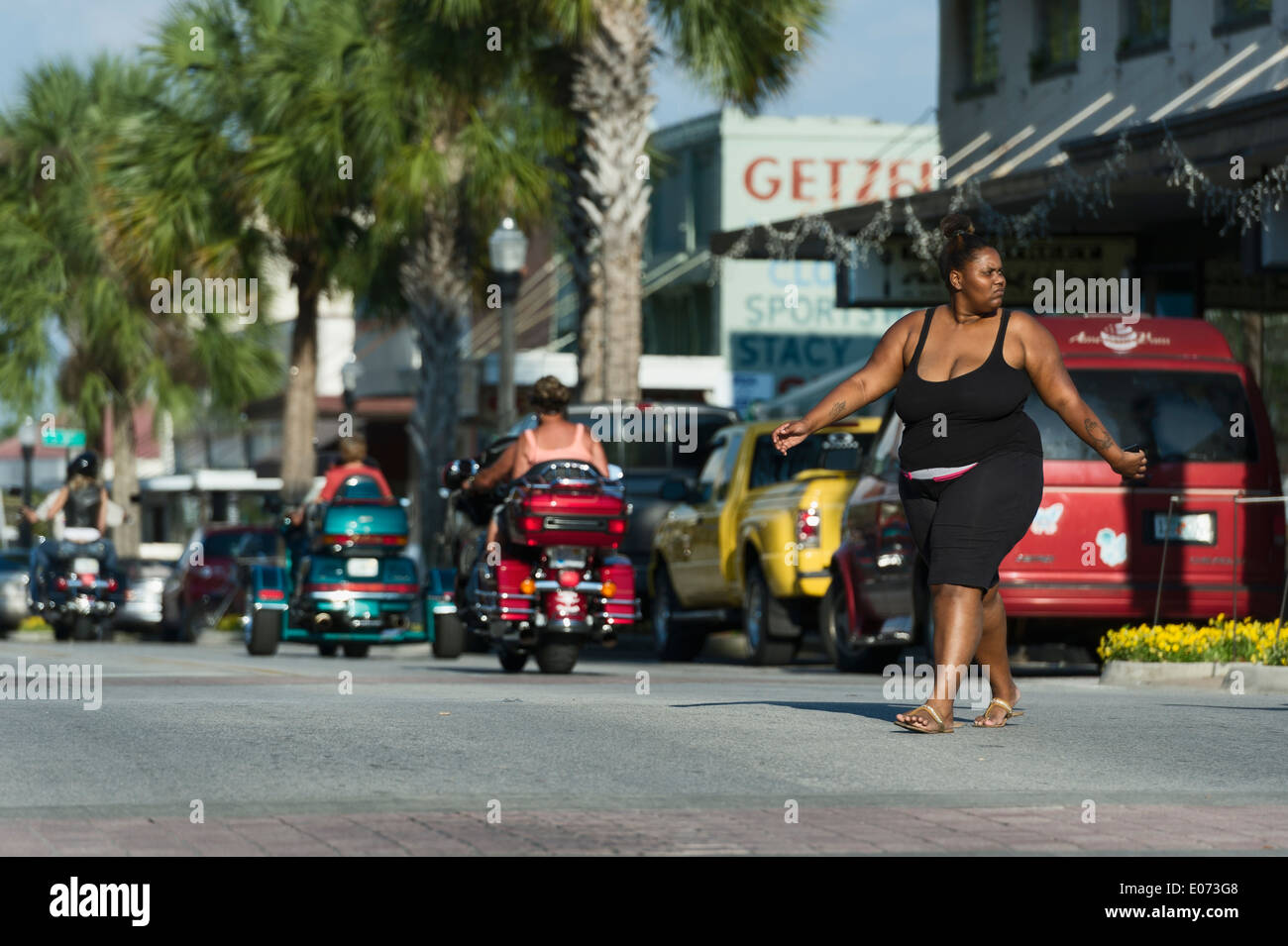 Main Street Leesburg, Florida during the 2014 Leesburg Bikefest annual