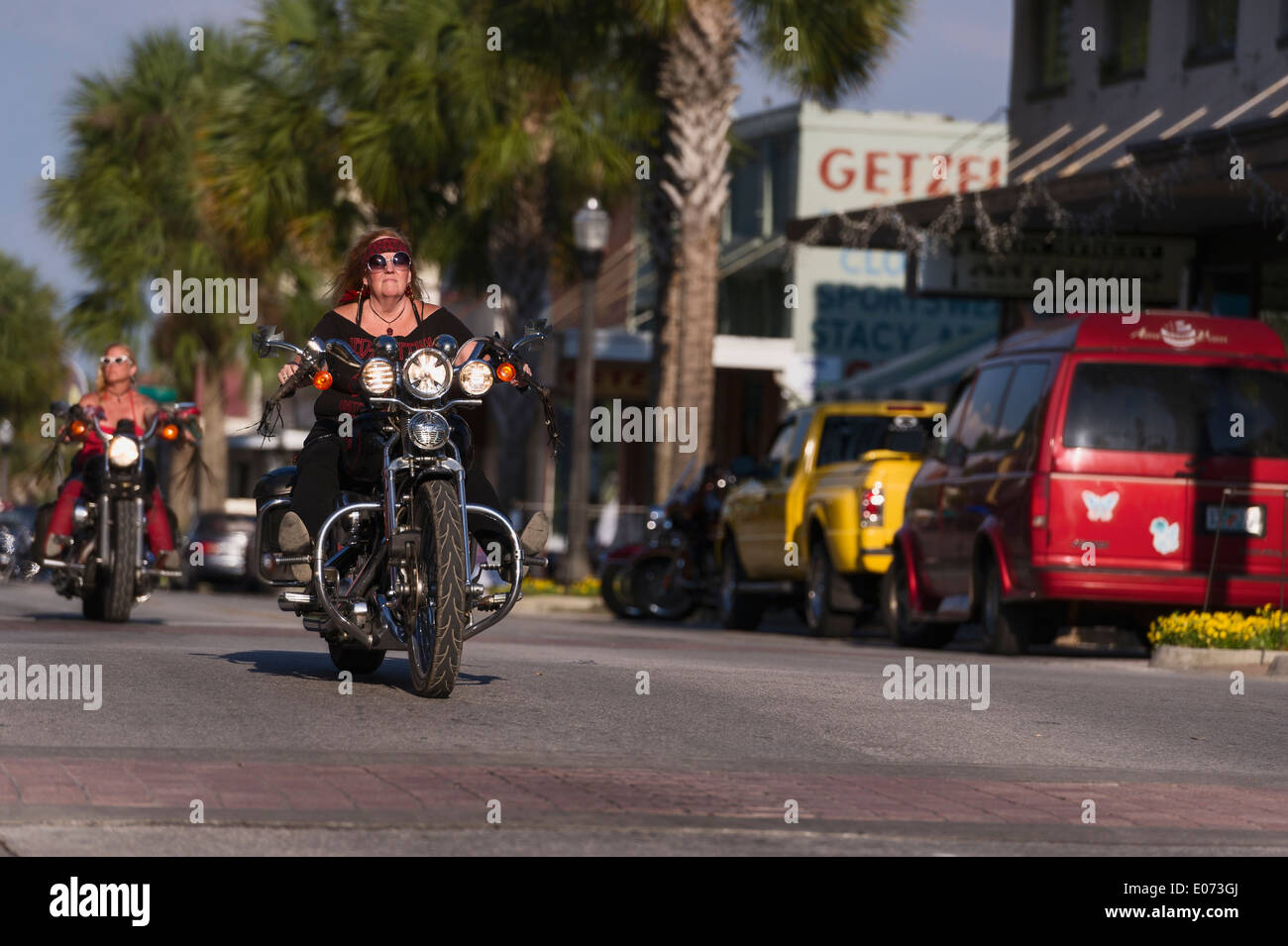 Main Street Leesburg, Florida during the 2014 Leesburg Bikefest annual