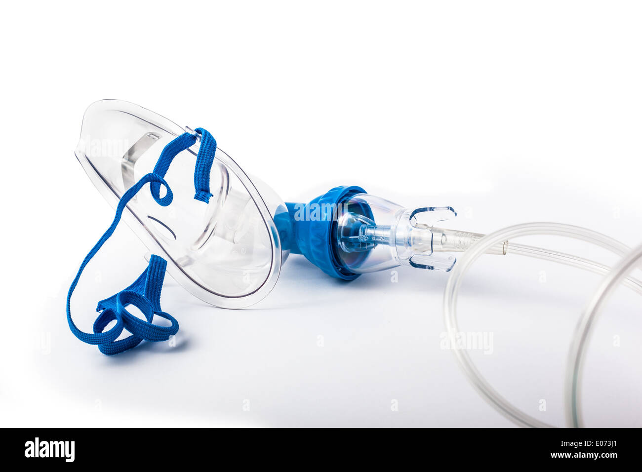 a medical oxygen mask isolated over a white background Stock Photo - Alamy