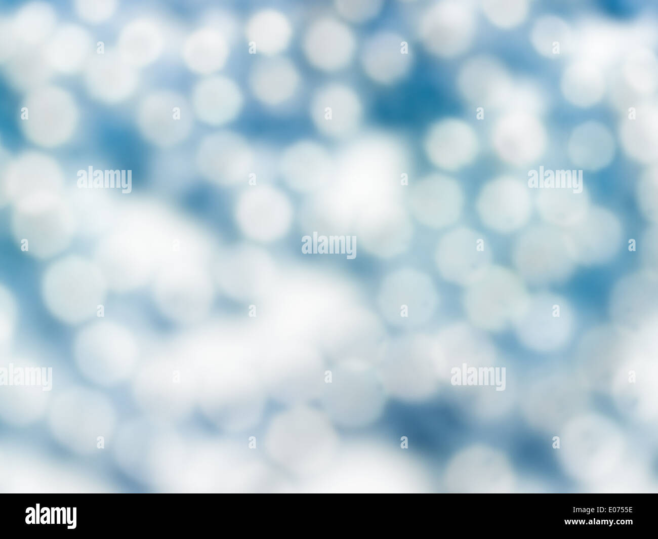 Abstract blue shiny blurred out of focus background texture Stock Photo