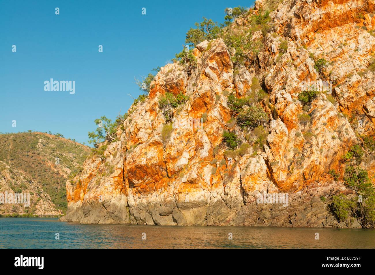 Sandstone Cliffs at Talbot Creek, the Kimberley, Western Australia, Australia Stock Photo