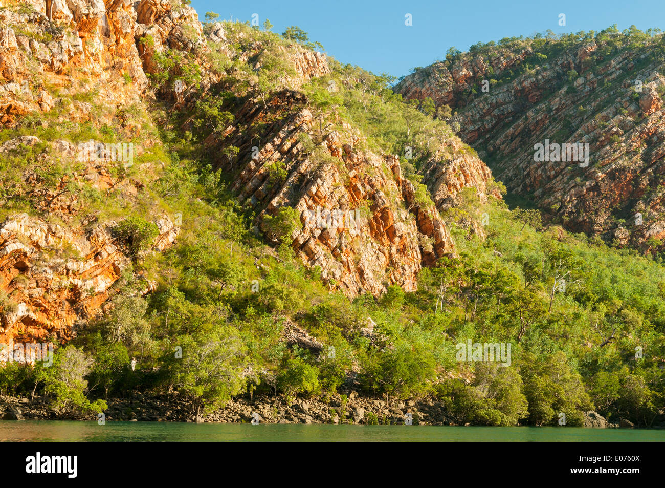 Sandstone Cliffs at Talbot Creek, the Kimberley, Western Australia, Australia Stock Photo