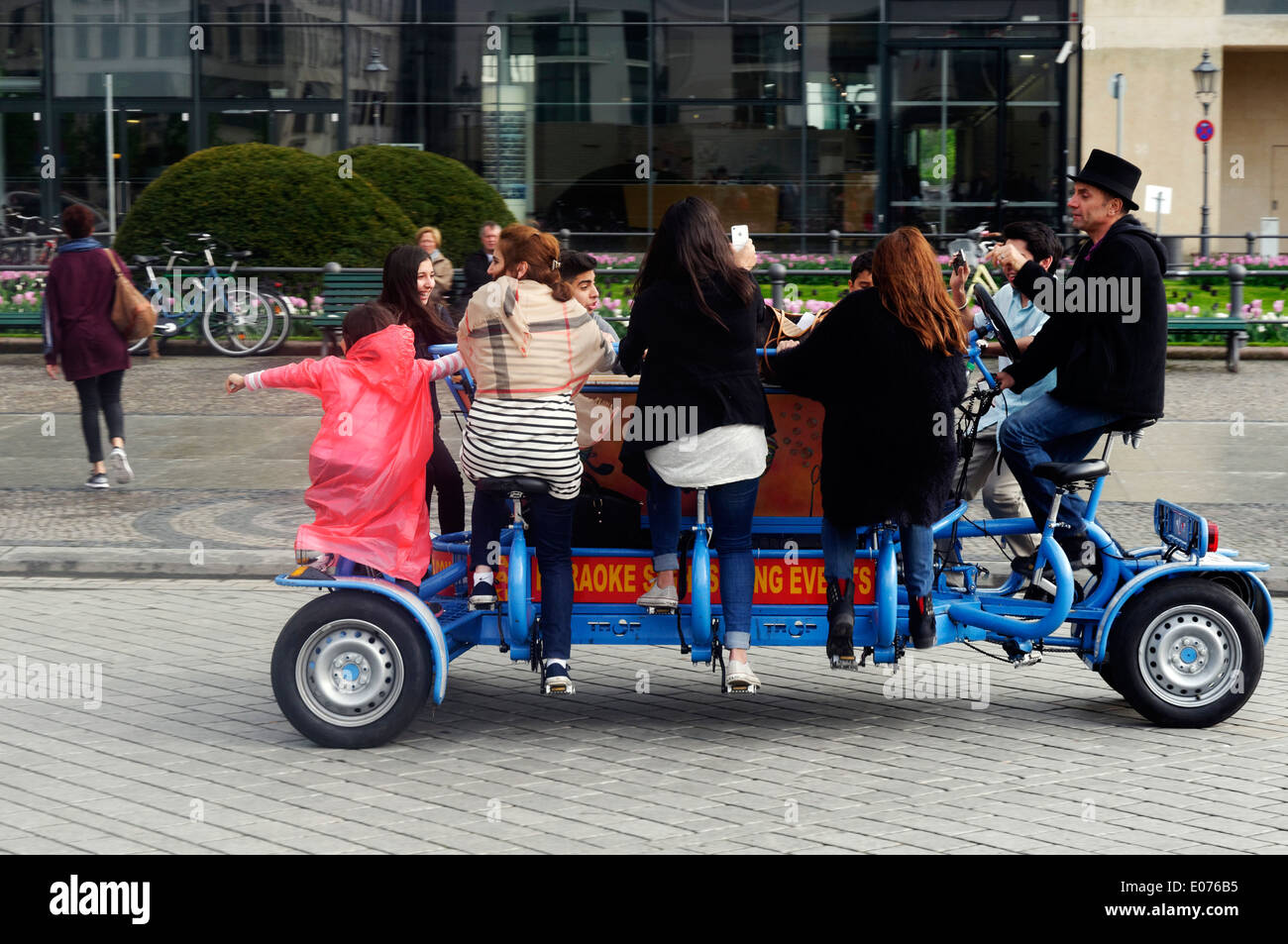 Multi person beer bike in Berlin Stock Photo Alamy