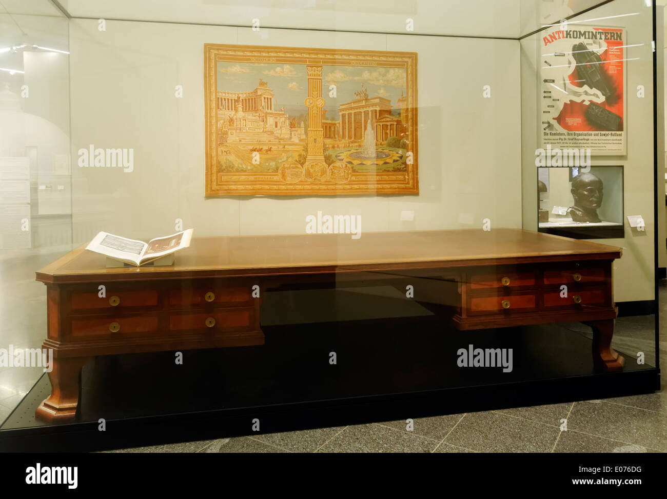 Adolf Hitler's desk from the Chancellery, in the German History Stock