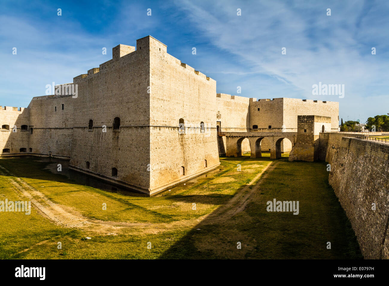 detail of the castle of Barletta, a city located in Apulia, south Italy Stock Photo