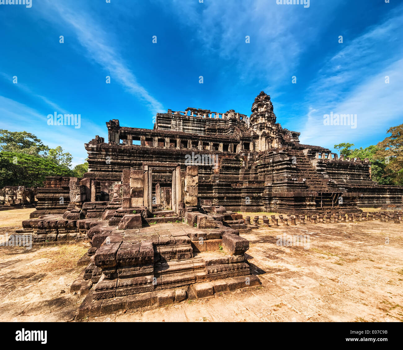 Ancient Khmer architecture. Panorama view of Baphuon temple at Angkor Wat complex, Siem Reap, Cambodia Stock Photo