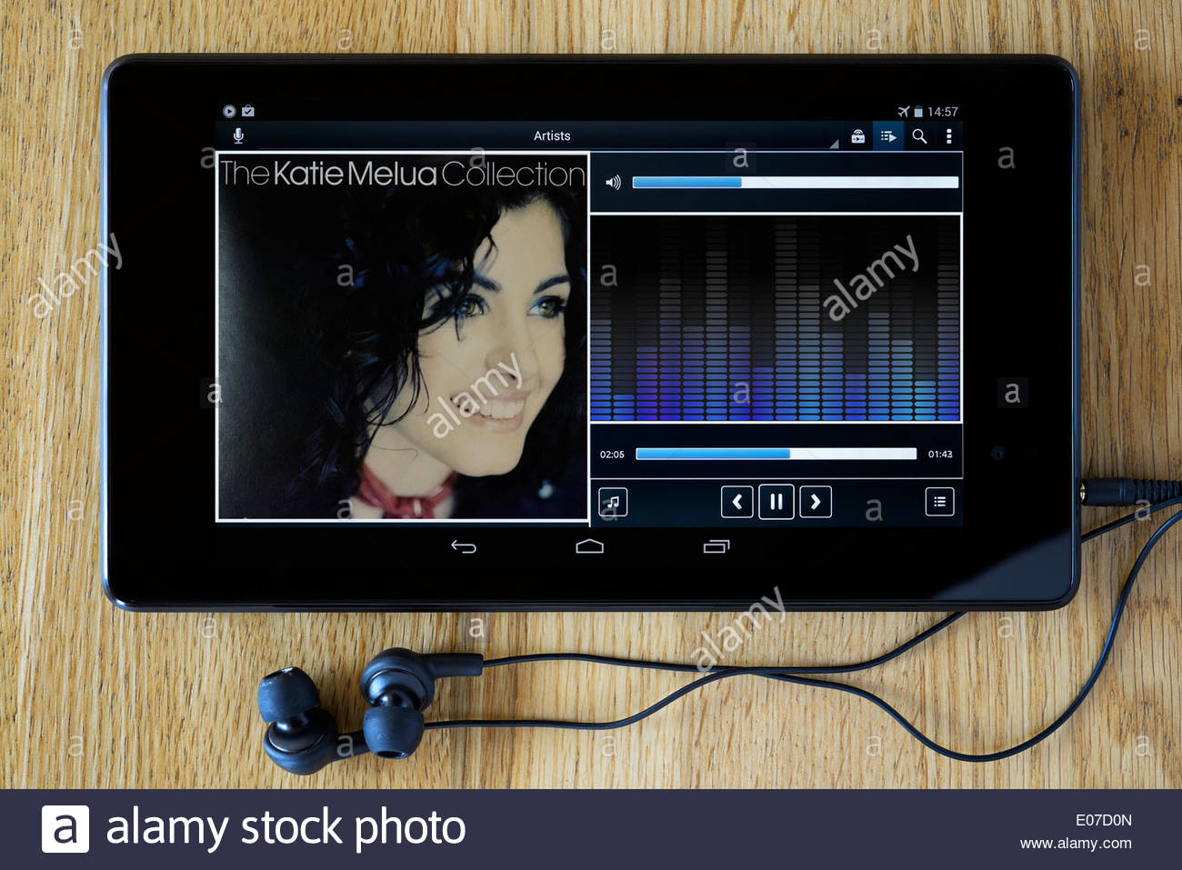 Katie Melua MP3 album art on PC tablet, England Stock Photo - Alamy
