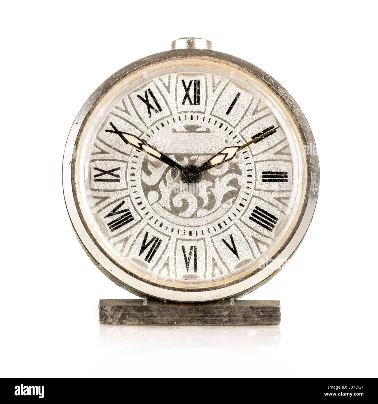 Old clock on a white background Stock Photo - Alamy