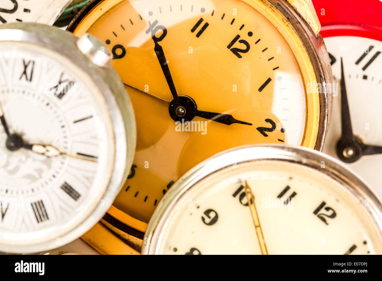 Old clock alarm background Stock Photo Alamy