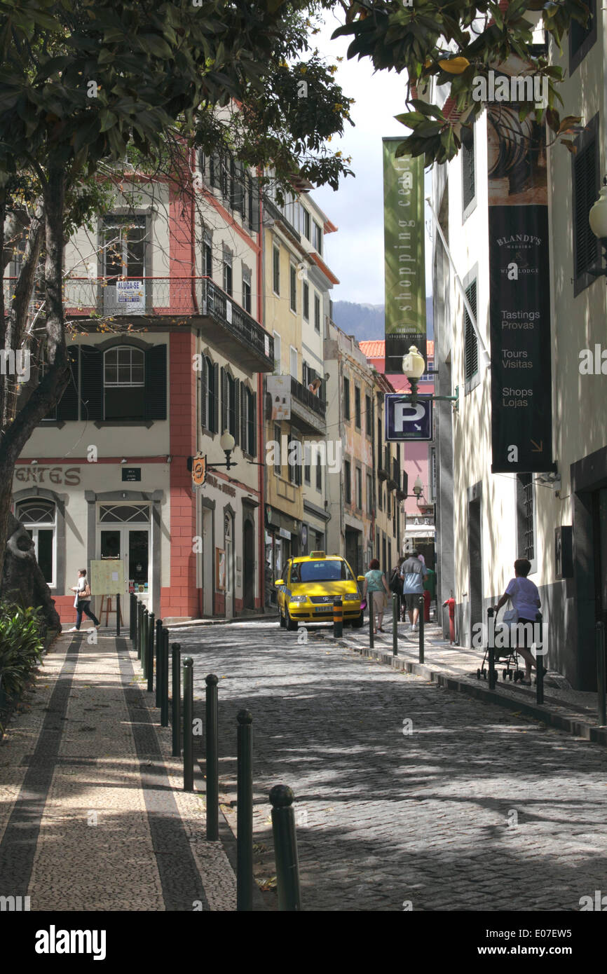 Rua Sao Francisco Funchal Madeira Stock Photo