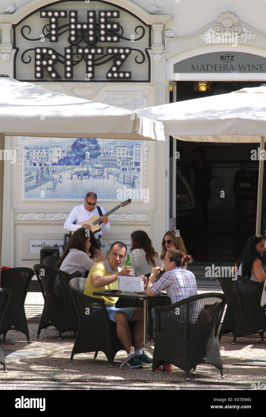 The Ritz Cafe Avenida Arriaga Funchal Madeira Stock Photo Alamy