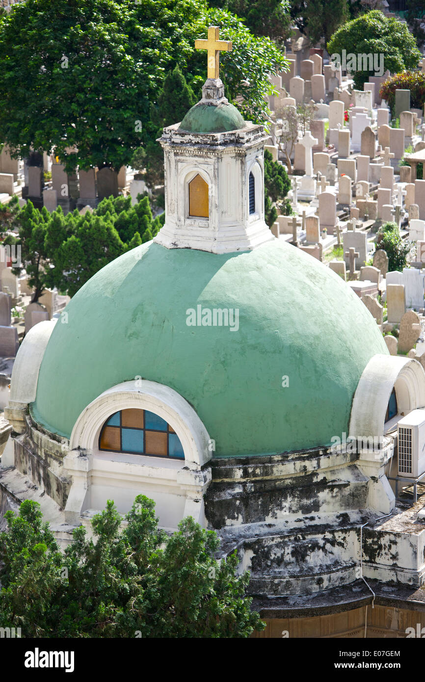 The Mausoleum in St Michael's Cemetery. Hong Kong. Stock Photo