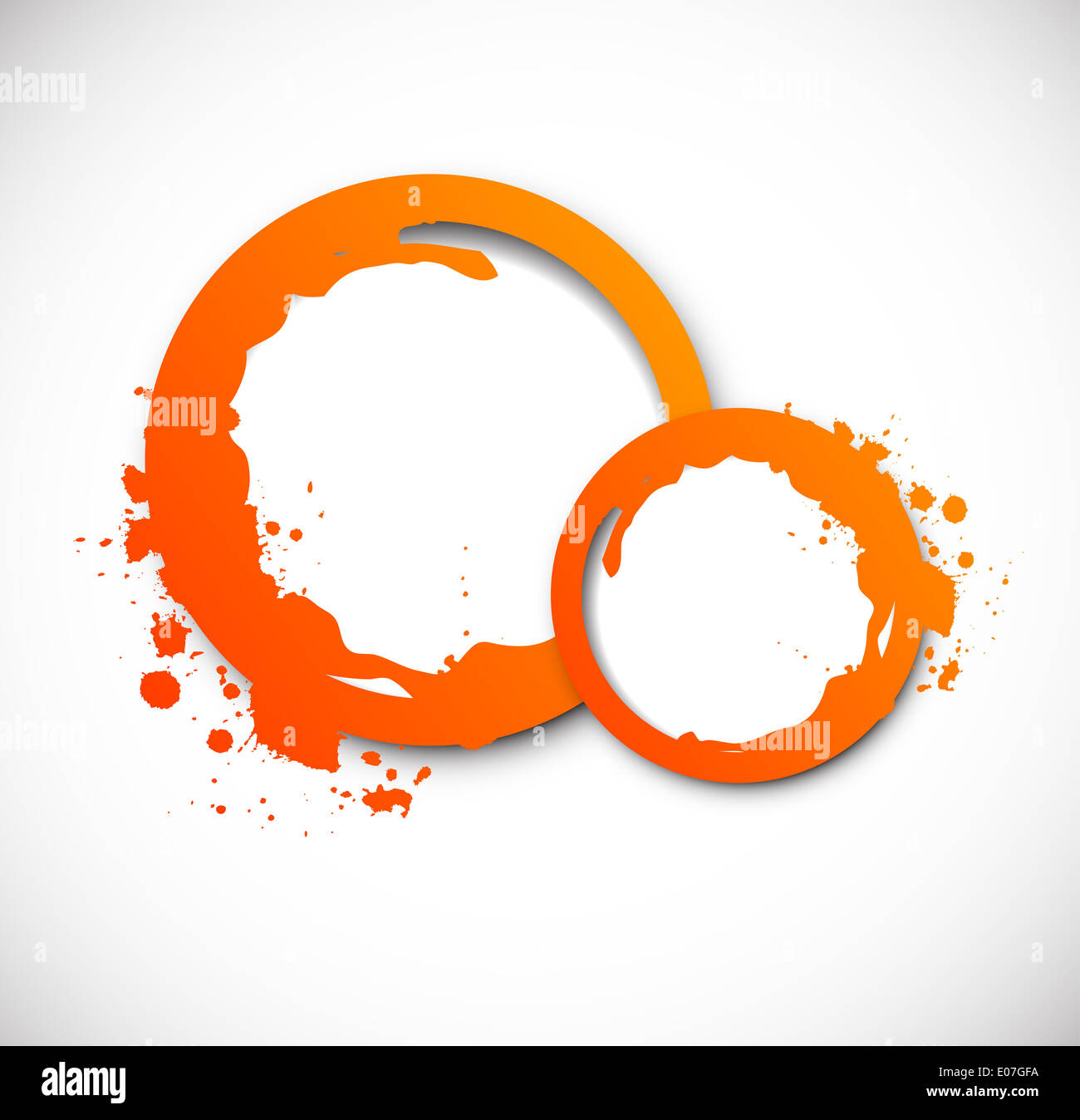 Grunge orange circles. Abstract illustration Stock Photo - Alamy