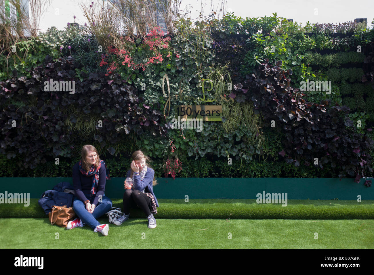 Shoppers enjoy the new John Lewis open air roof garden above their London Oxford Street branch