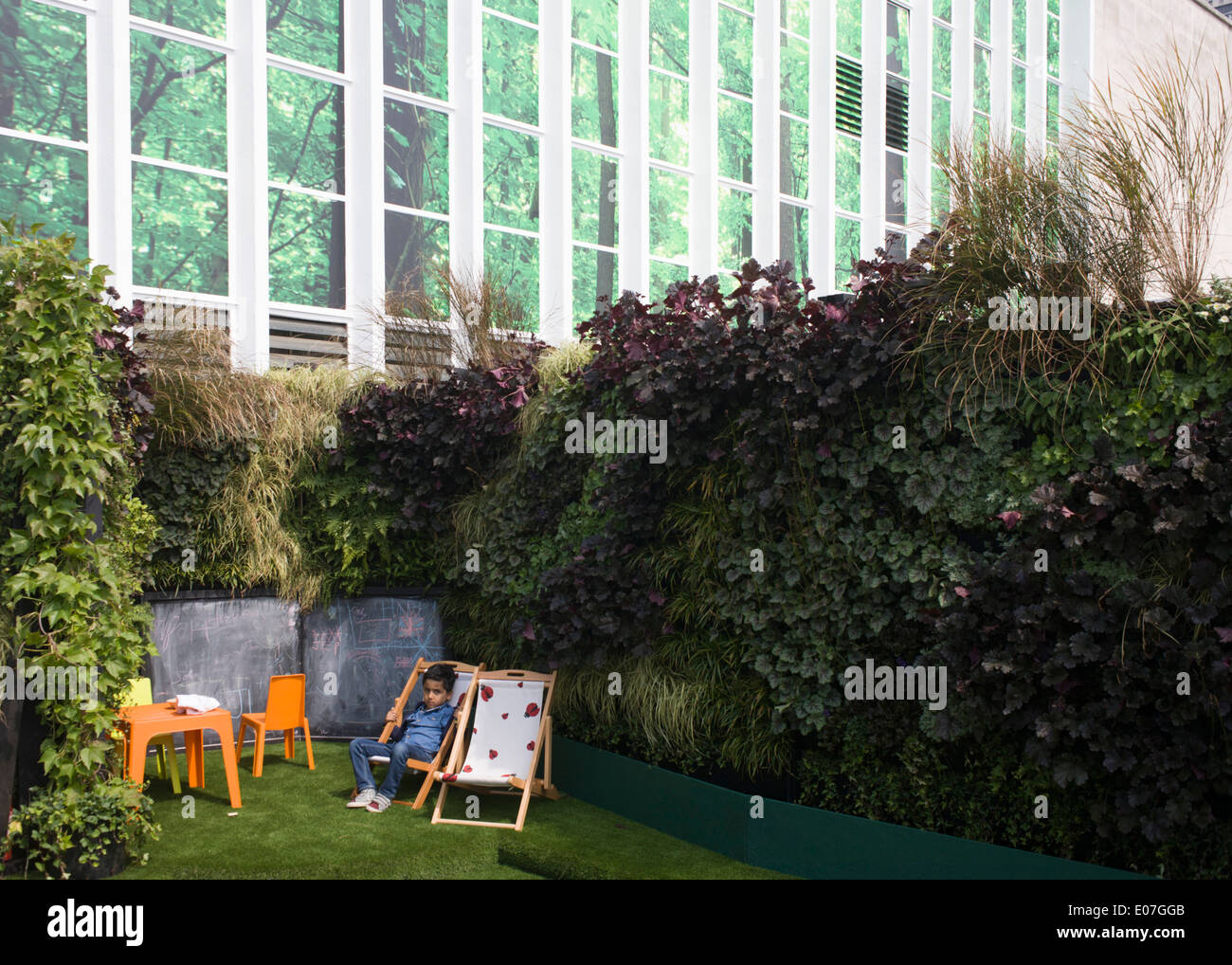 Shoppers enjoy the new John Lewis open air roof garden above their