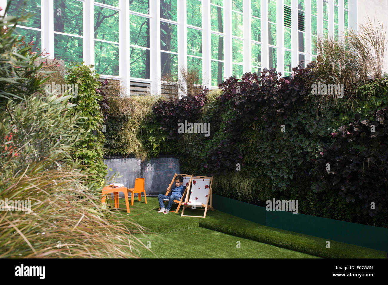 Shoppers enjoy the new John Lewis open air roof garden above their