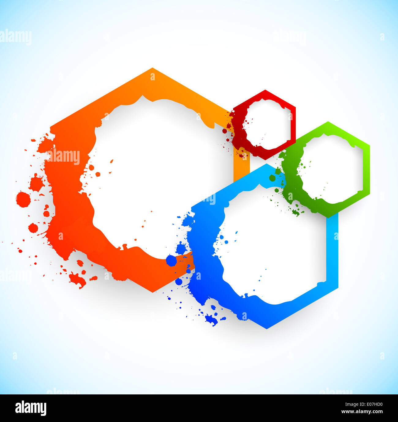 Colorful background with hexagons. Abstract illustration Stock Photo ...