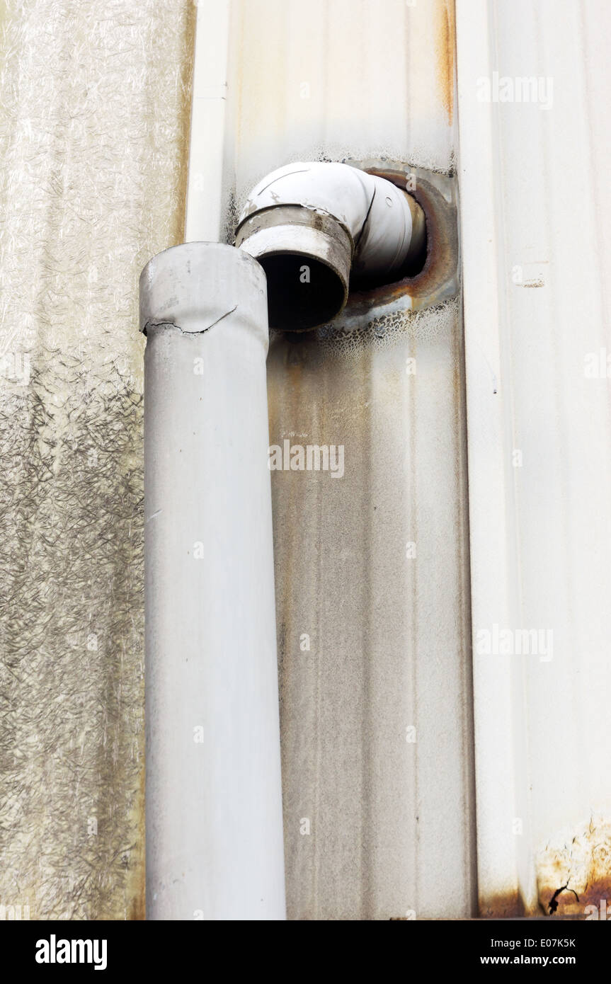 drain pipe broken on wall Stock Photo 69010191 Alamy