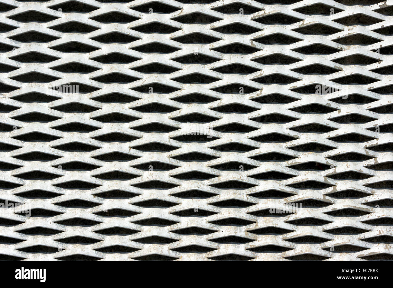 background with metallic texture pattern of grille Stock Photo