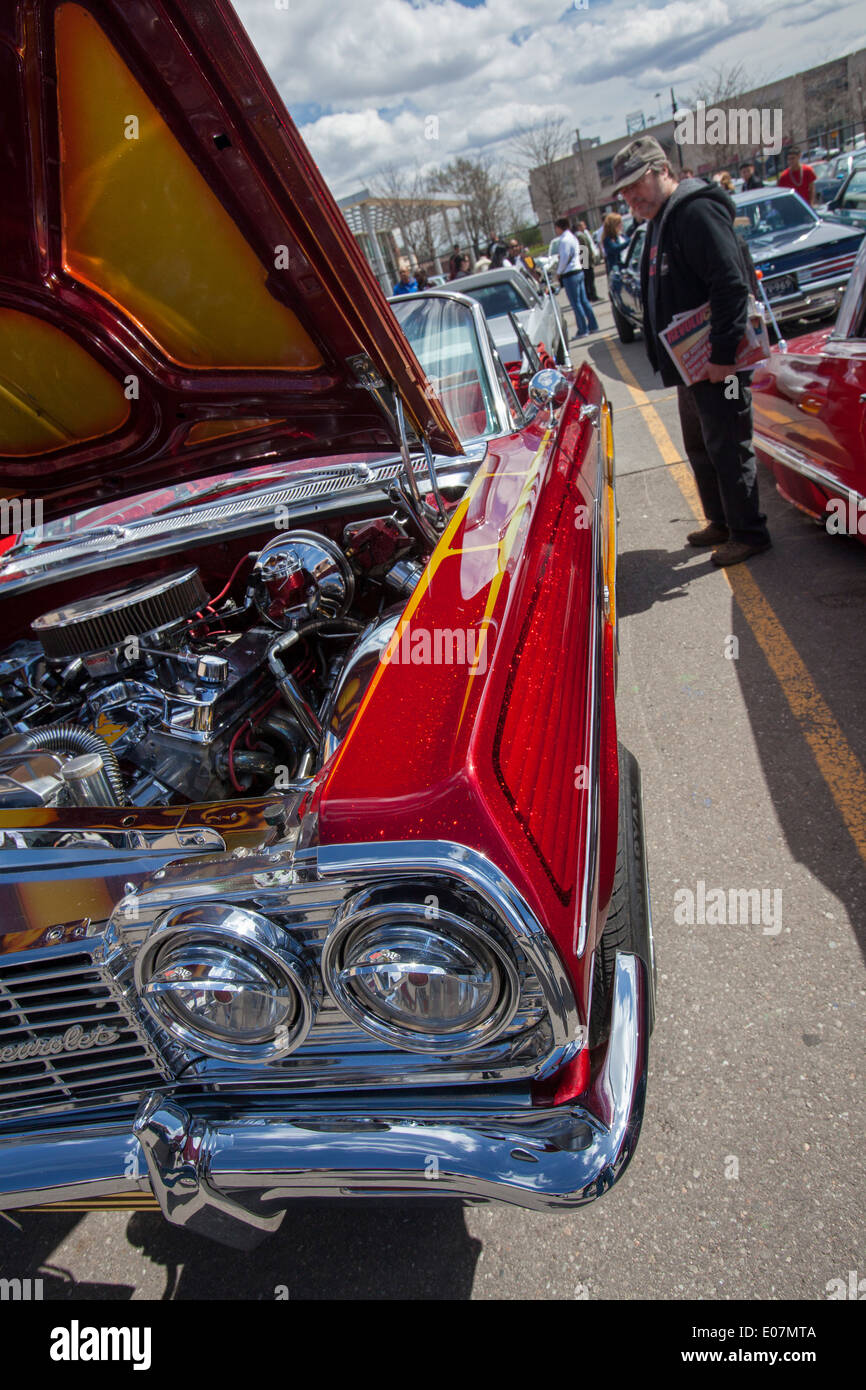 Detroit, Michigan - A Chevrolet lowrider at the Blessing of the Lowriders. Stock Photo
