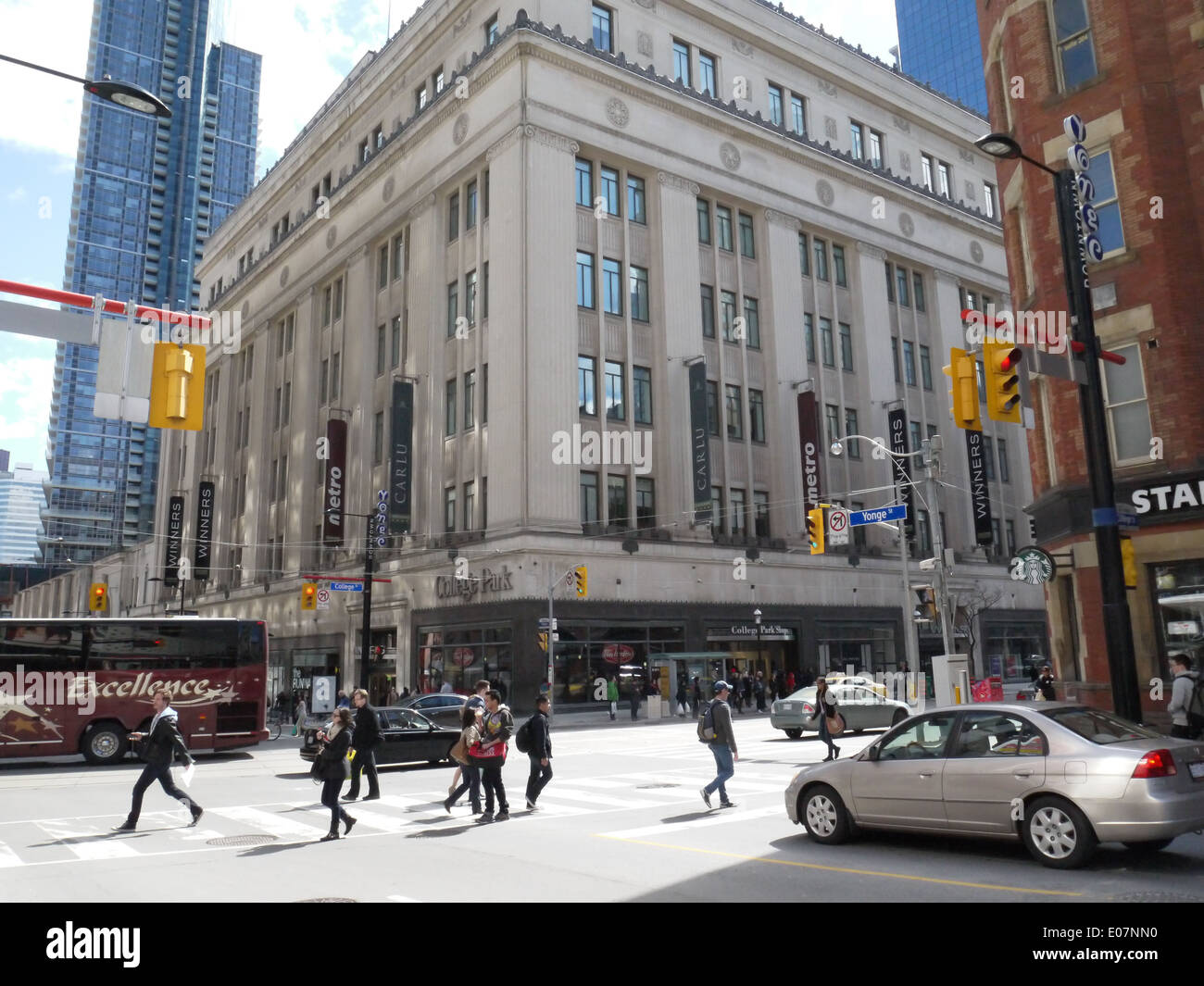 toronto street intersection yonge and college Stock Photo