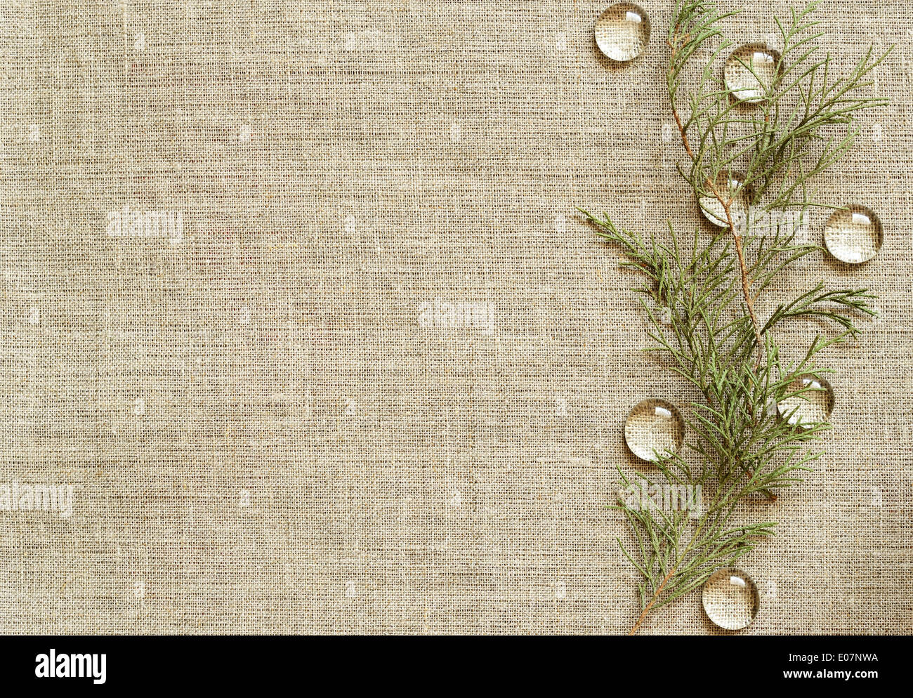 Canvas background with a vertical composition on the edge Stock Photo