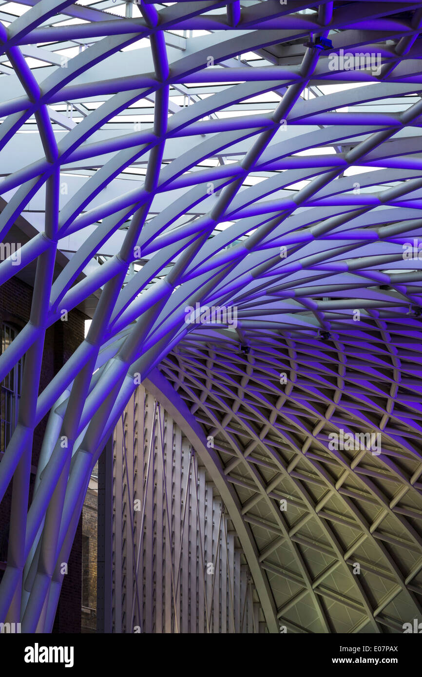 Detail of the ceiling of King's Cross Station, London, UK Stock Photo