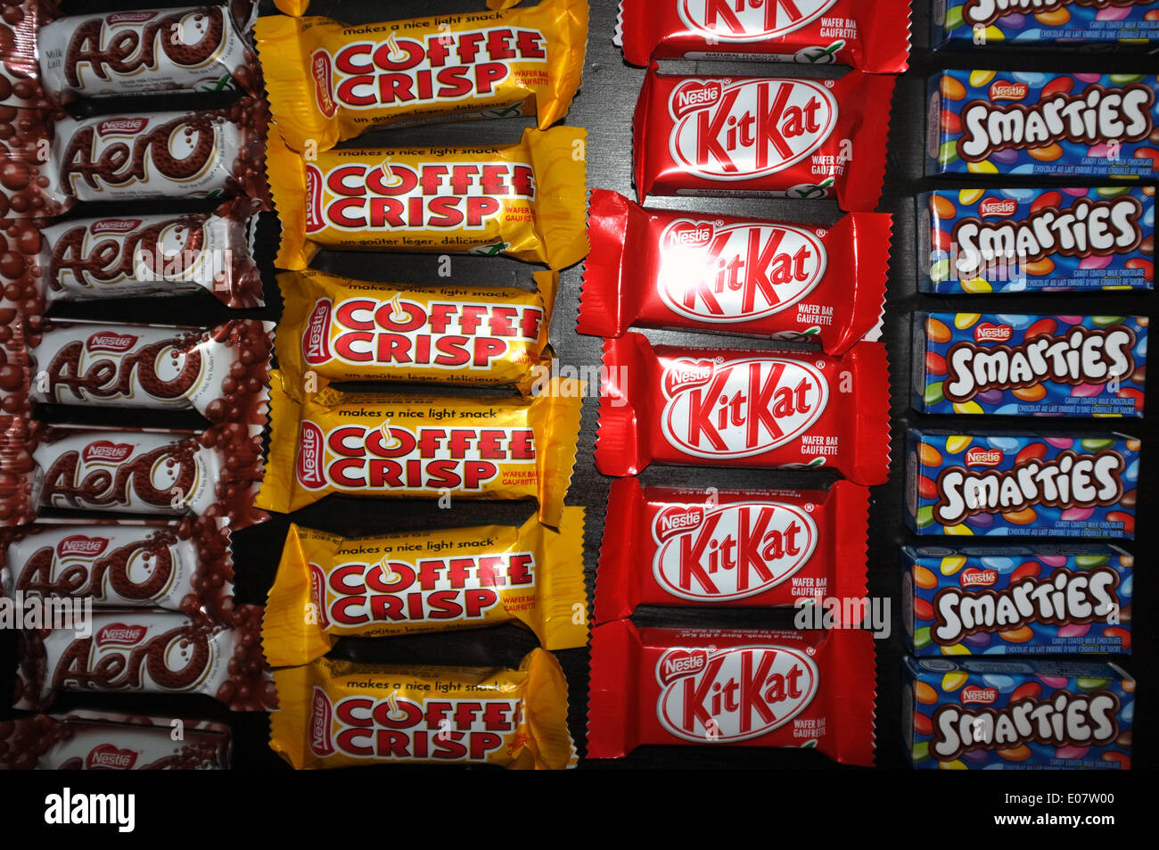 Aero, Coffee Crisp, Kit Kat and 
