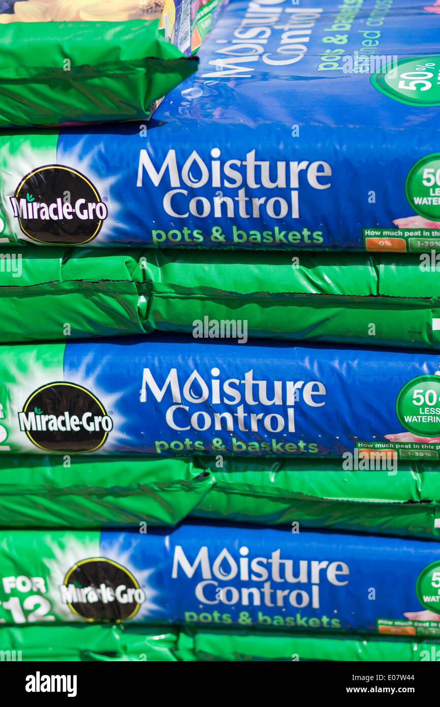 Stacked Bags of Moisture Control Potting Compost Stock Photo Alamy