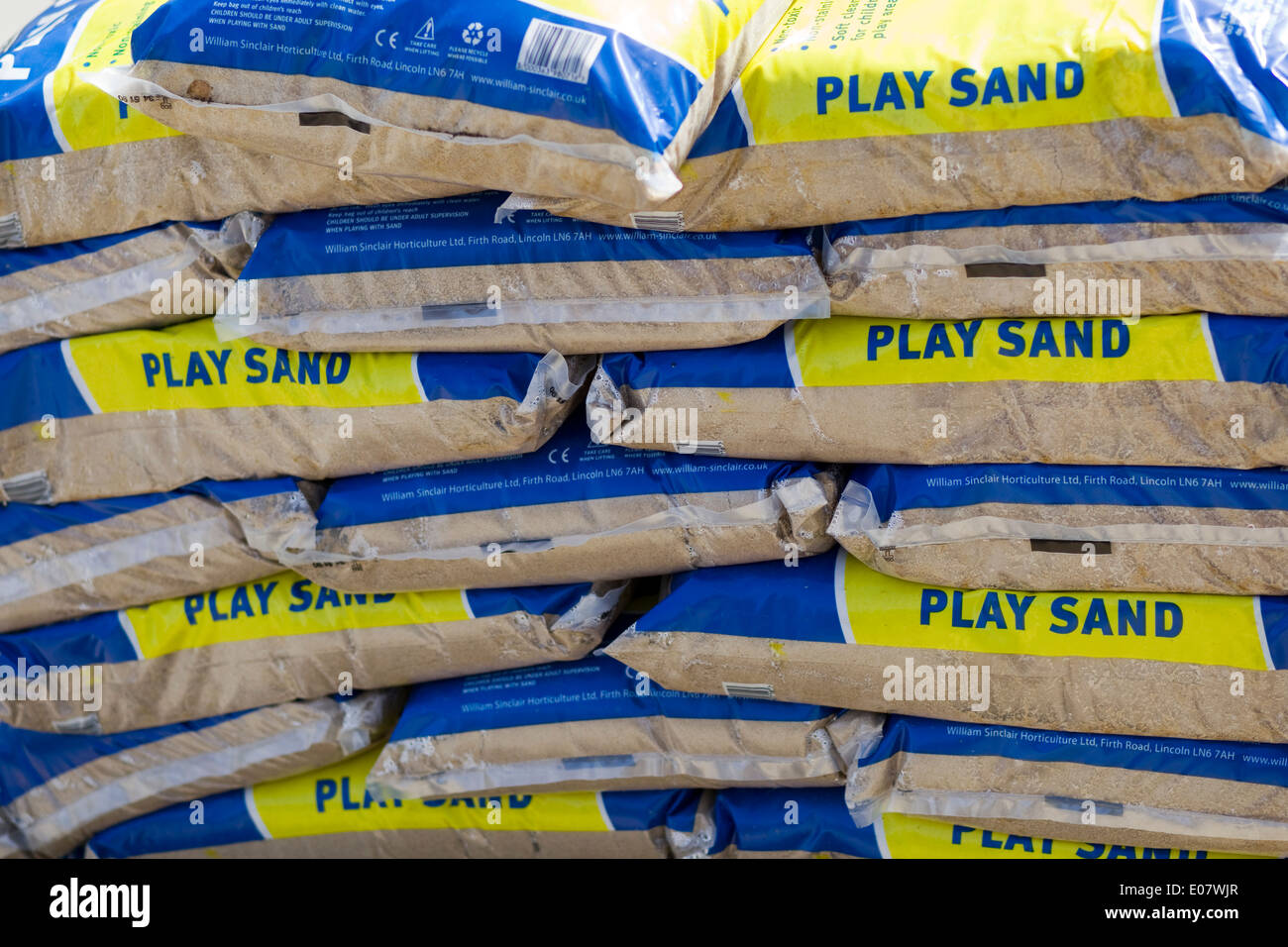 Bags of Children's Play Sand J Arthur Bower's Stock Photo Alamy