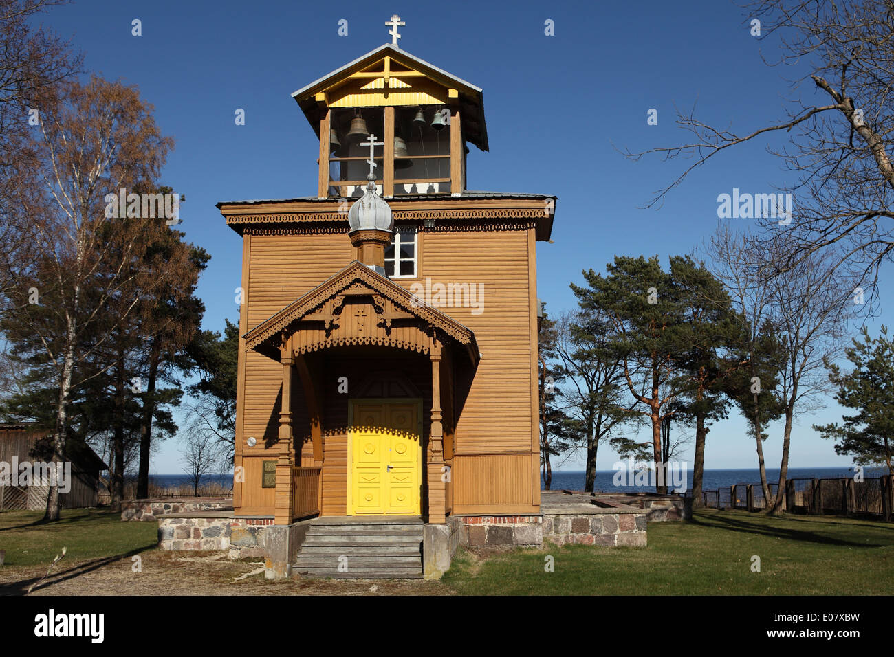 The Old Believer Church at Raja, Estonia. Stock Photo