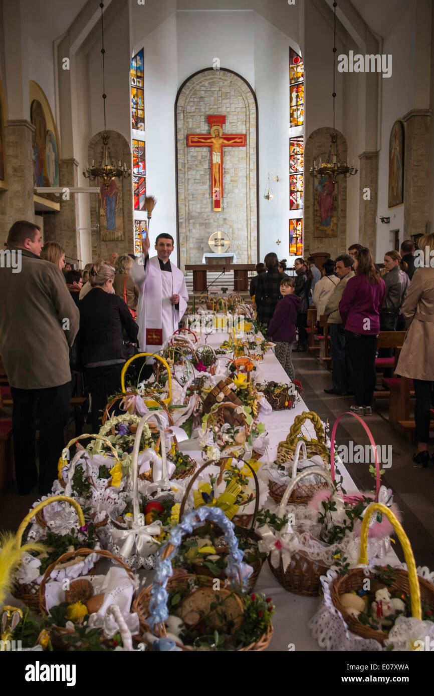 The blessing of the food for easter hires stock photography and images