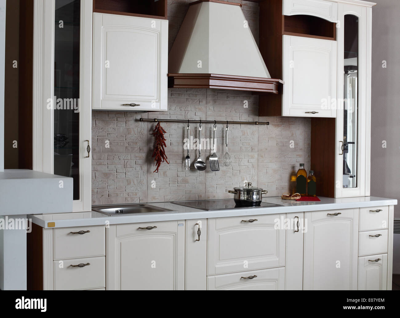 luxury kitchen interior with modern furniture Stock Photo - Alamy