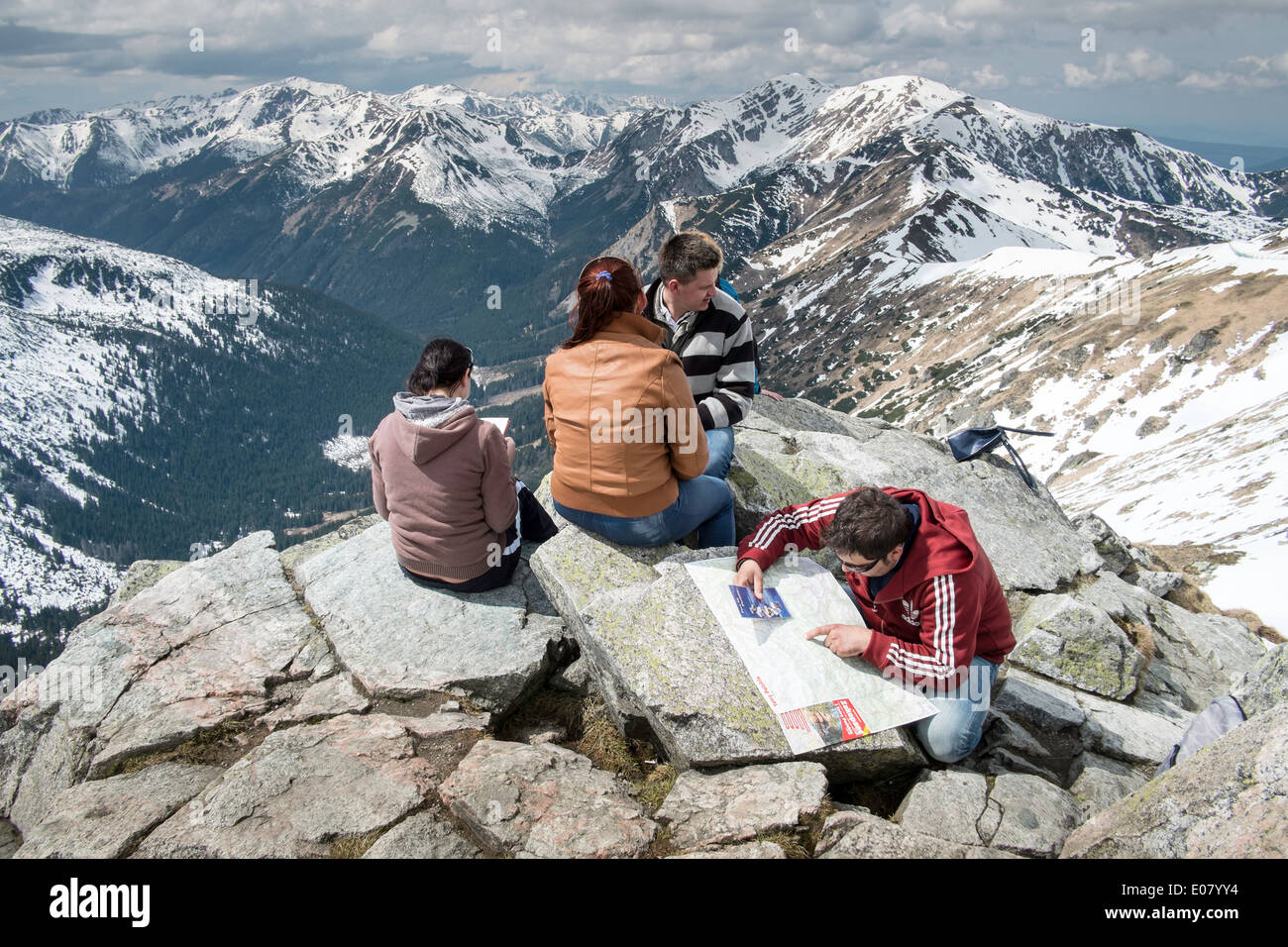 View over Tatra Mountains from Kasprowy Wierch, Poland Stock Photo