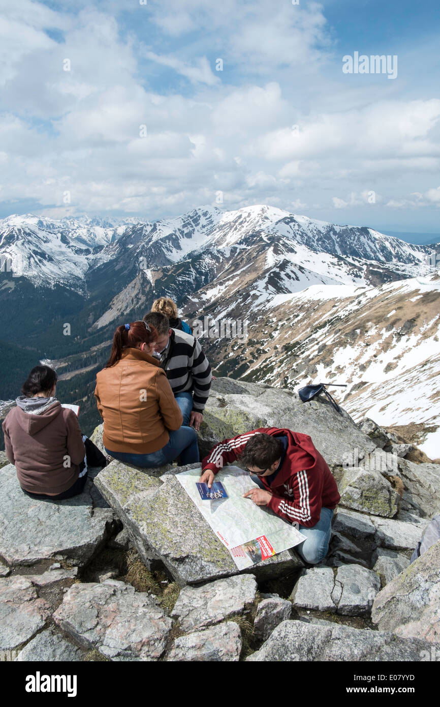 View over Tatra Mountains from Kasprowy Wierch, Poland Stock Photo