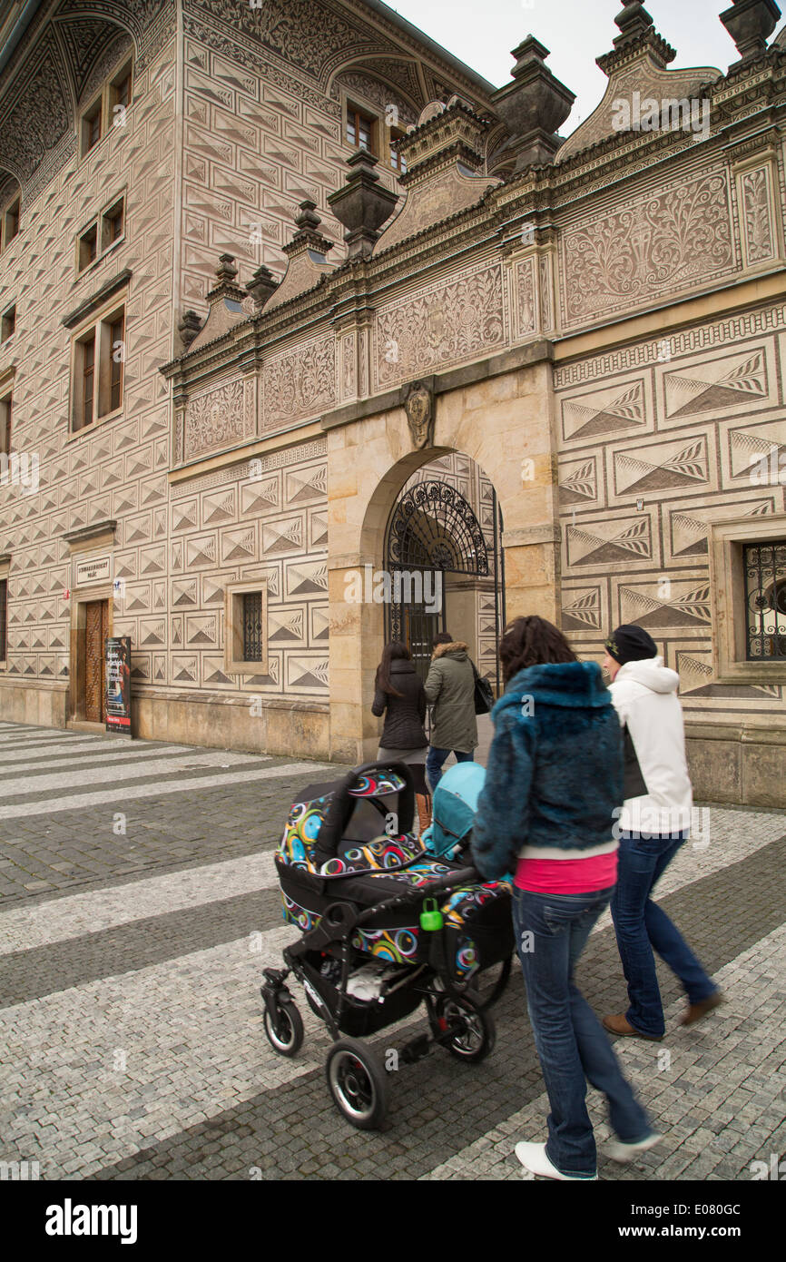 Schwartezenburg palace - Prague, Czech Republic Stock Photo