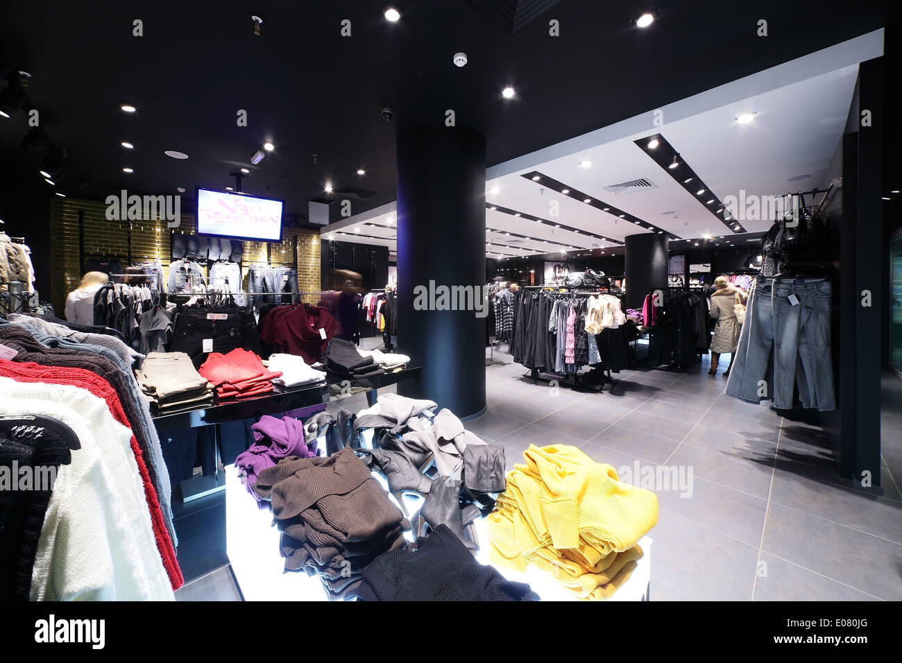 european clothing store interior in modern mall Stock Photo Alamy