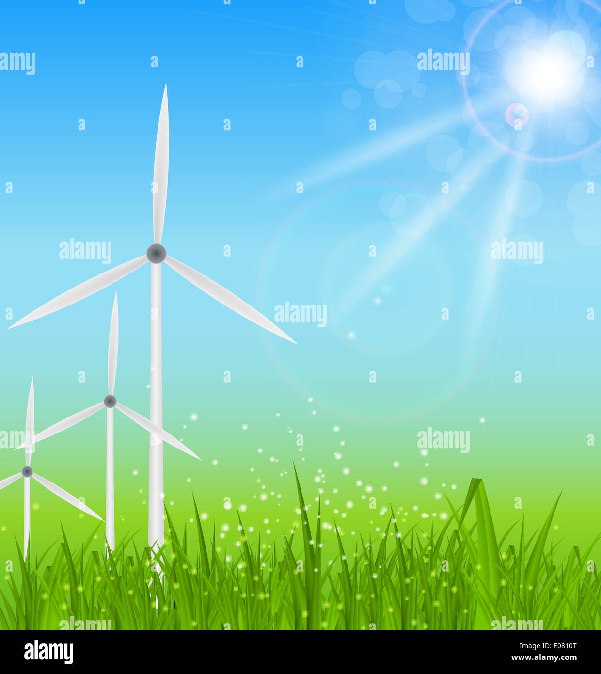 Summer Abstract Background with Grass. Vector Illustration Stock Photo ...