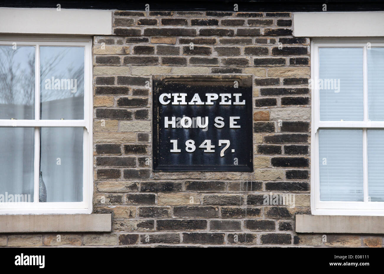 Chapel House 1847 dated building in the Derbyshire High Peak Town of