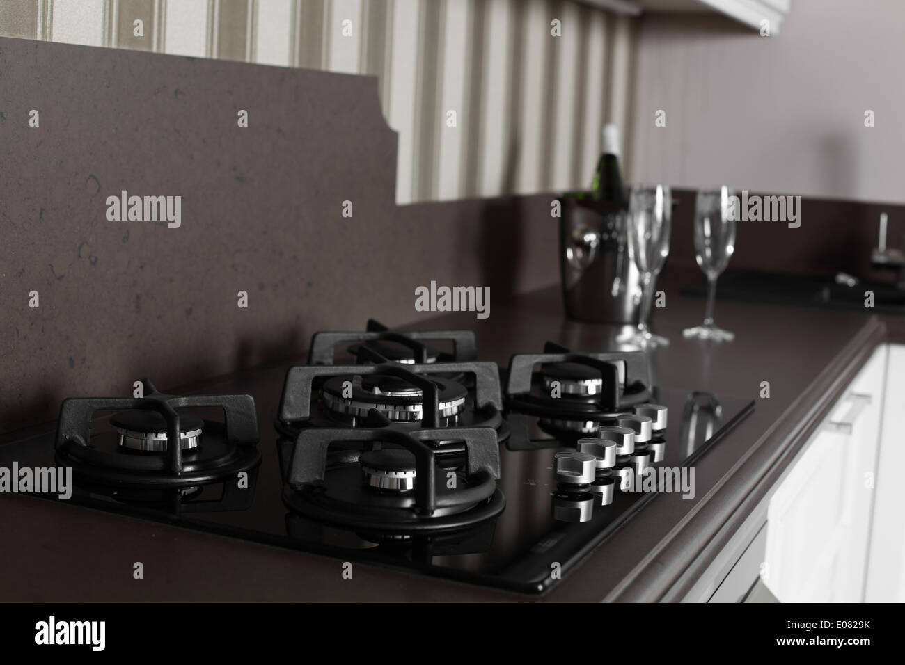 luxury kitchen interior with modern furniture Stock Photo - Alamy