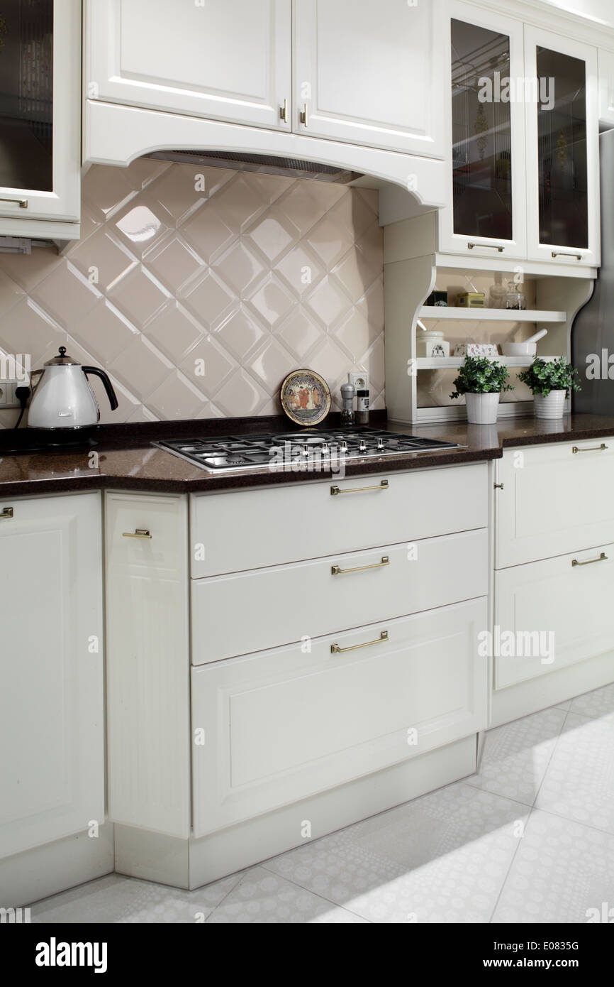 luxury kitchen interior with modern furniture Stock Photo - Alamy