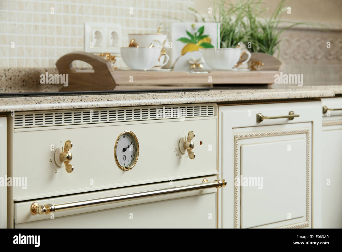 luxury kitchen interior with modern furniture Stock Photo - Alamy