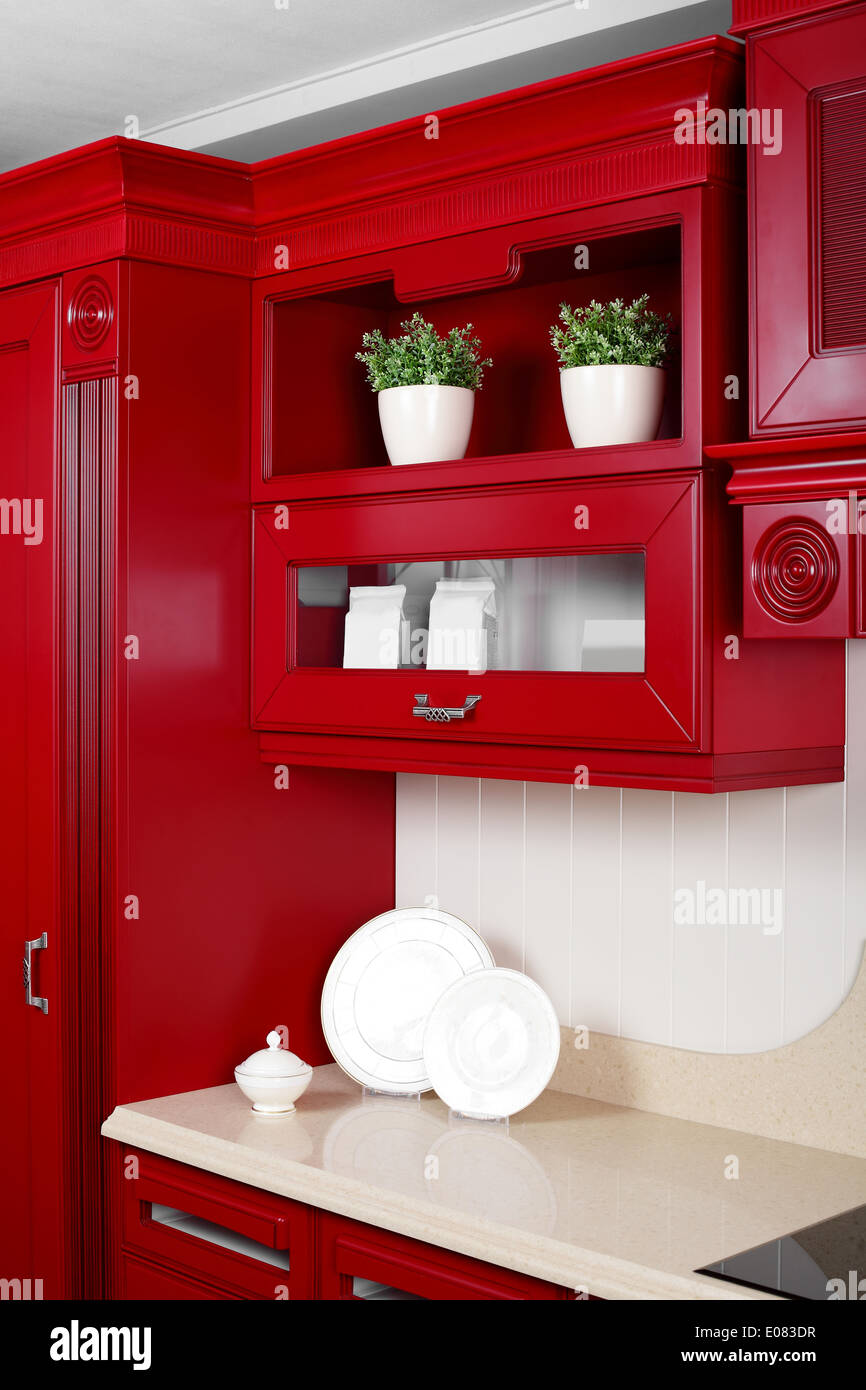 luxury kitchen interior with modern furniture Stock Photo - Alamy