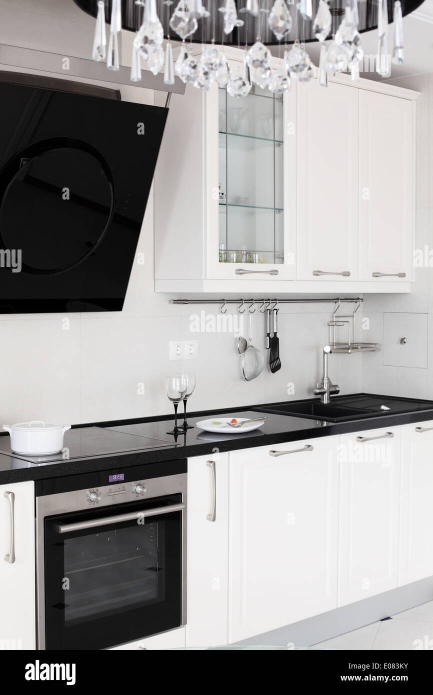 luxury kitchen interior with modern furniture Stock Photo - Alamy