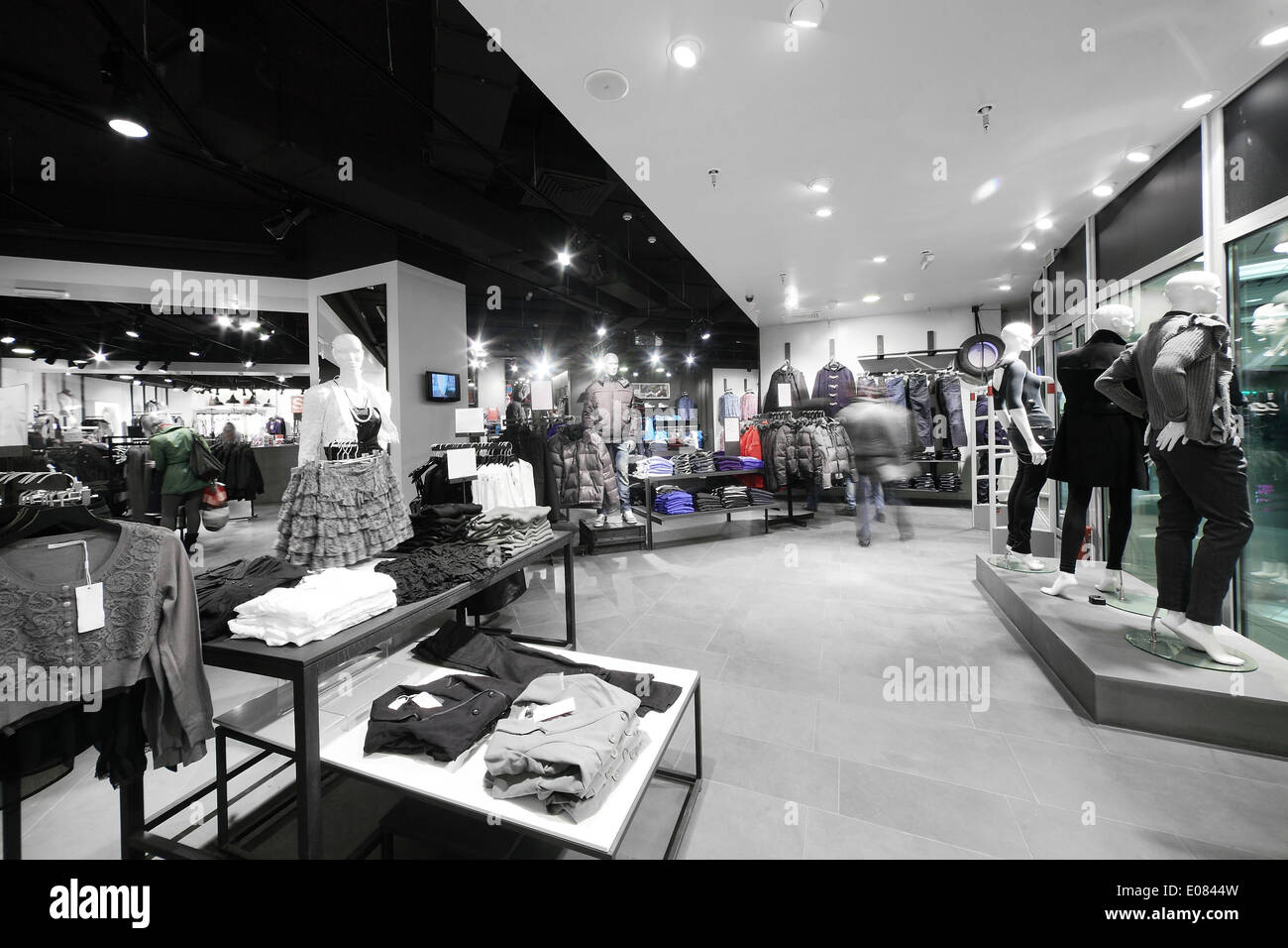 The interior of modern fashion shop Stock Photo - Alamy